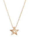Dana Rebecca Designs Diamond Fluted Star Pendant Necklace In Yellow Gold
