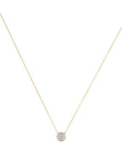 Pre-owned Dana Rebecca Designs Diamond Lauren Joy Mini Disc Necklace, 16" In Multicolor