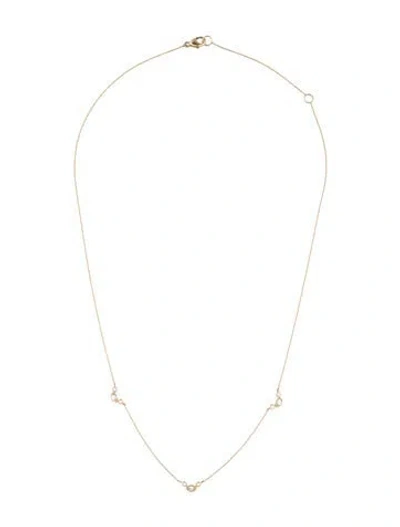 Pre-owned Dana Rebecca Designs Diamond Station Necklace, 18" In Multi