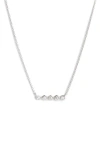 Dana Rebecca Designs Lulu Jack Bezel Diamond Bar Necklace In White Gold/dia