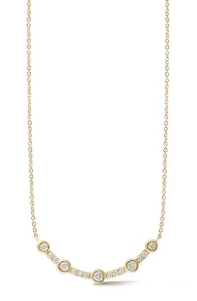 Dana Rebecca Designs Lulu Jack Diamond Curved Bar Pendant Necklace In Yellow Gold/ Diamond