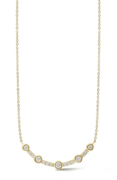 Dana Rebecca Designs Lulu Jack Diamond Curved Bar Pendant Necklace In Yellow Gold/diamond