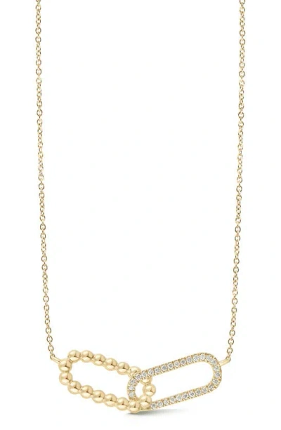 Dana Rebecca Designs Poppy Rae Interlocking Pendant Necklace In Yellow Gold/ Diamond