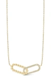 Dana Rebecca Designs Poppy Rae Interlocking Pendant Necklace In Yellow Gold/diamond