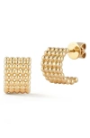 Dana Rebecca Designs Poppy Rae Pebble Row Hoops In Yellow Gold