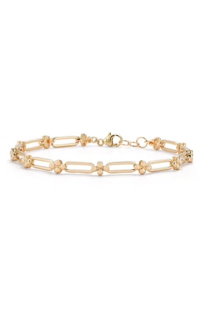 Dana Rebecca Designs Poppy Rae Pebble Link Bracelet In Gold