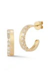 DANA REBECCA DESIGNS SADIE BAGUETTE DIAMOND HOOP EARRINGS