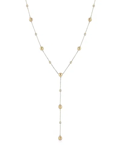 Dana Rebecca Designs Sadie Pearl And Diamond Necklace In Gold