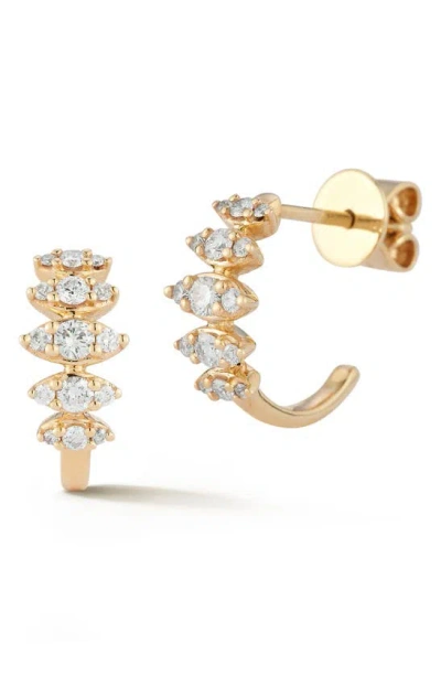 Dana Rebecca Designs Sophia Ryan Diamond Hoop Earrings In Yellow Gold/ Diamond