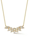 Dana Rebecca Designs Sophia Ryan Diamond Marquise Curved Pendant Necklace In Yellow Gold