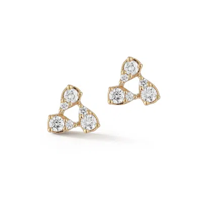 Dana Rebecca Designs Sophia Ryan Teardrop Cluster Studs In Yellow Gold