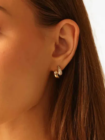 Dana Rebecca Designs Taylor Elaine Diamond Hoop Earrings In Gold