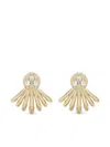Dana Rebecca Designs Yellow Gold Diamond Burst Huggie Earrings In Gold