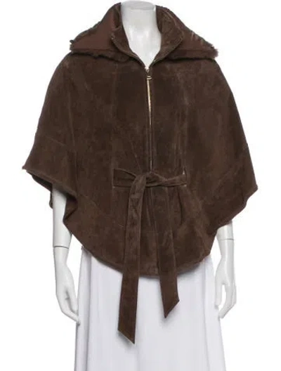 Pre-owned Dana Stein Cape In Brown