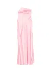 Danamè Asymmetric Slip Dress In Pink