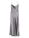 Danamè Cowl-neck Slip Dress In Gray