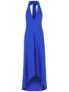 Danamè Draped-detail Maxi Dress In Blue