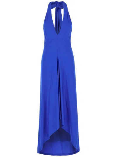 Danamè Draped-detail Maxi Dress In Navy