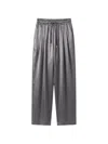 Danamè 드로스트링 새틴 트랙팬츠 In Gray