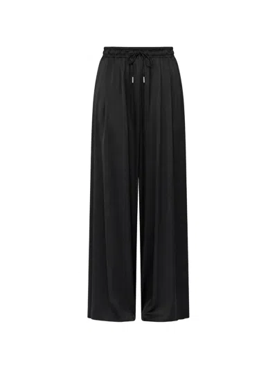 Danamè Drawstring-waist Palazzo Pants In Black