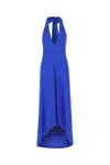 Danamè Draped-detail Maxi Dress In Navy