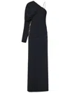 Danamè One-shoulder Black Stretch Jersey Maxi Dress