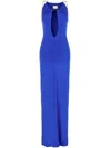 Danamè Electric Blue Stretch Nylon Dress In Blue