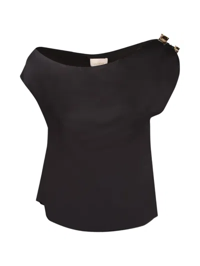 Danamè Embellished Boat-neck Top In Brown