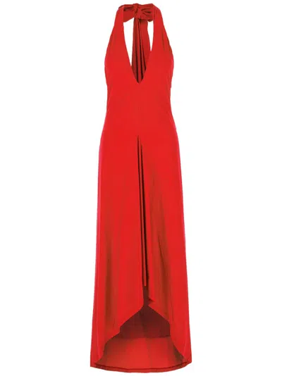 Danamè Halterneck Dress In Poppyred