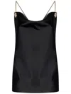 Danamè Black Stretch Satin Lou Top