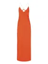 Danamè Maddy Chain-strap Maxi Dress In Red