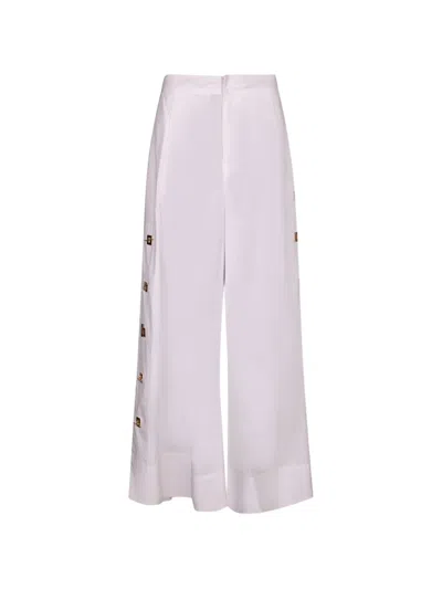 Danamè Metal-detail Palazzo Pants In White