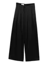 Danamè Pleated Satin Trousers In Black
