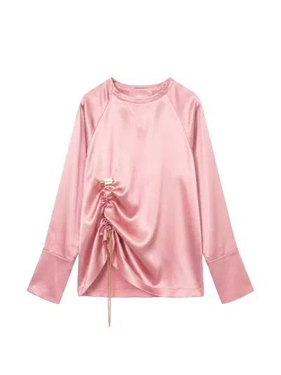 Danamè 주름 체인 디테일 탑 In Pink