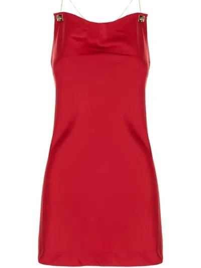 Danamè Satin Mini Dress In Deepred