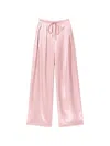 Danamè Satin-finish Drawstring Palazzo Pants In Multi