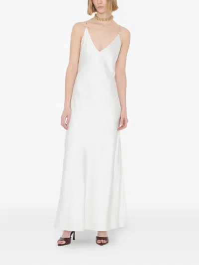 Danamè Selena Chain-detail Slip Dress In White