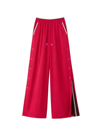 Danamè Side-button Track Pants In Red