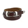Danbury Men's 3 Piece Golf Belt With Golf Conchos In Brown
