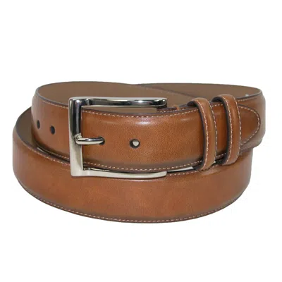 Danbury Men's Leather Cognac Double Loop Belt In Multi
