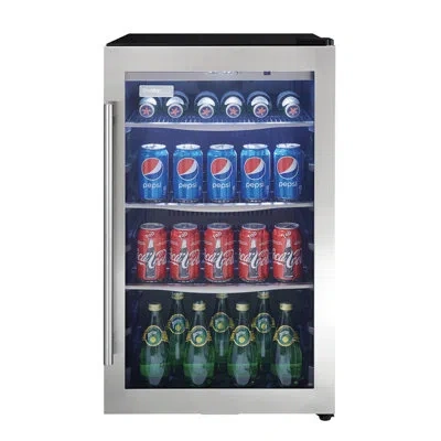 Danby 124 Cans (12 Oz.) 4.3 Cubic Feet Freestanding Beverage Refrigerator In Silver