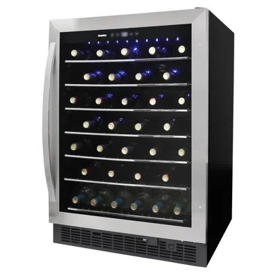 Danby 60 Bottle  Single Zone Built-in Wine Refrigerator In Black Stainless Steel
