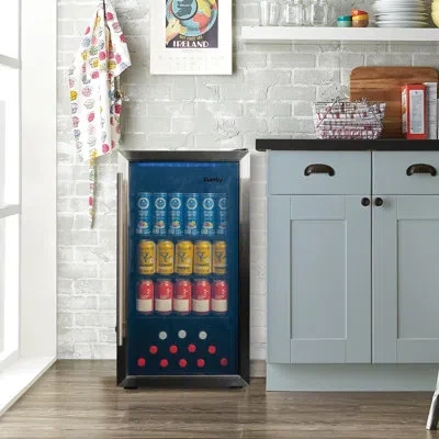 Danby Beverage Refrigerator In Stainless Steel;black