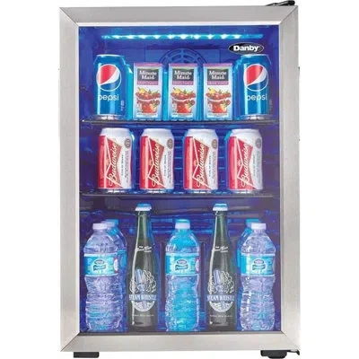 Danby Entertainer 95 Can (12 Oz.) Freestanding Beverage Refrigerator With Wine Storage In Black