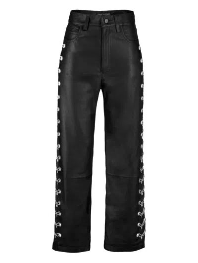 Dancassab Amira Lederhose Mit Kettendetail In Black