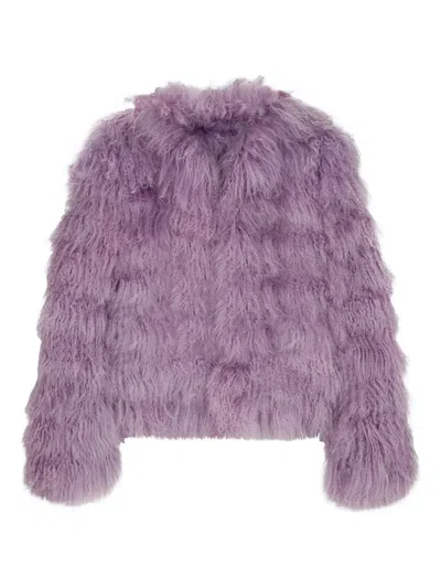 Dancassab Aspen Fur Jacket In Purple