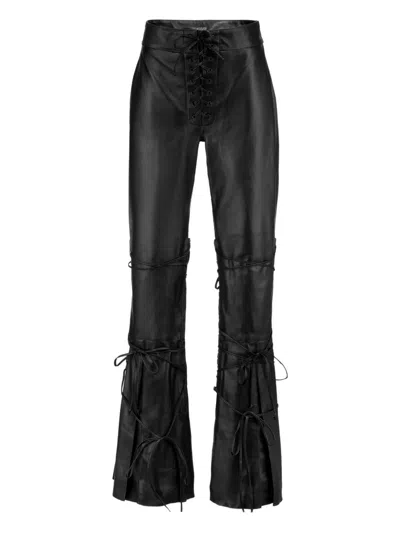 Dancassab Melania Hose Aus Leder In Black