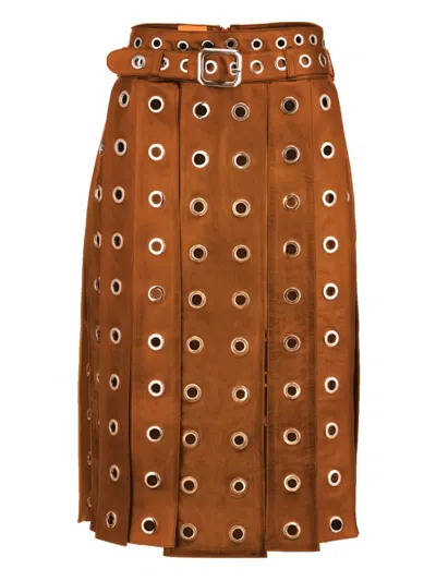 Dancassab Vera Rock Mit Gürtel In Brown