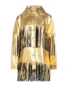 Dancassab Woman Jacket Gold Size M Lambskin In Gold