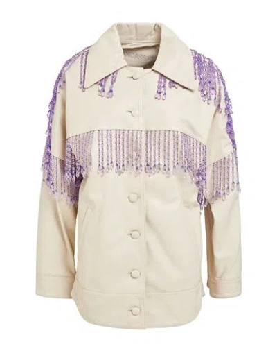 Dancassab Woman Shirt Beige Size S Ovine Leather